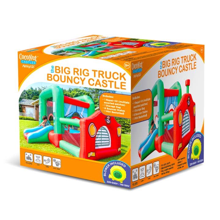 Salus Brands - Wholesale Inflatables - CocoNut Castles Big Rig Truck Bouncy Castle