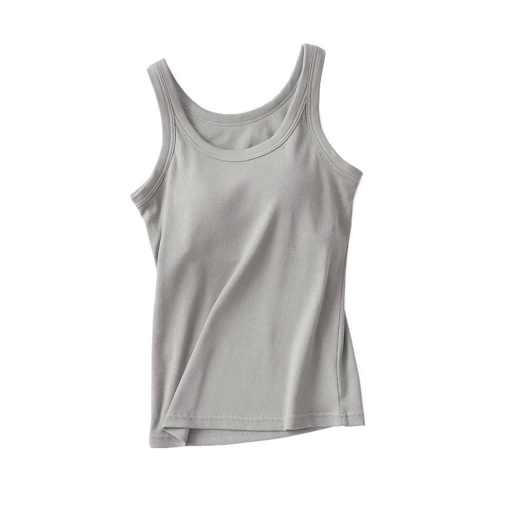 Rosa Clothing - Wholesale Tank Top - Women's - Essential basic rib tank top with built in bra in 13 colors9