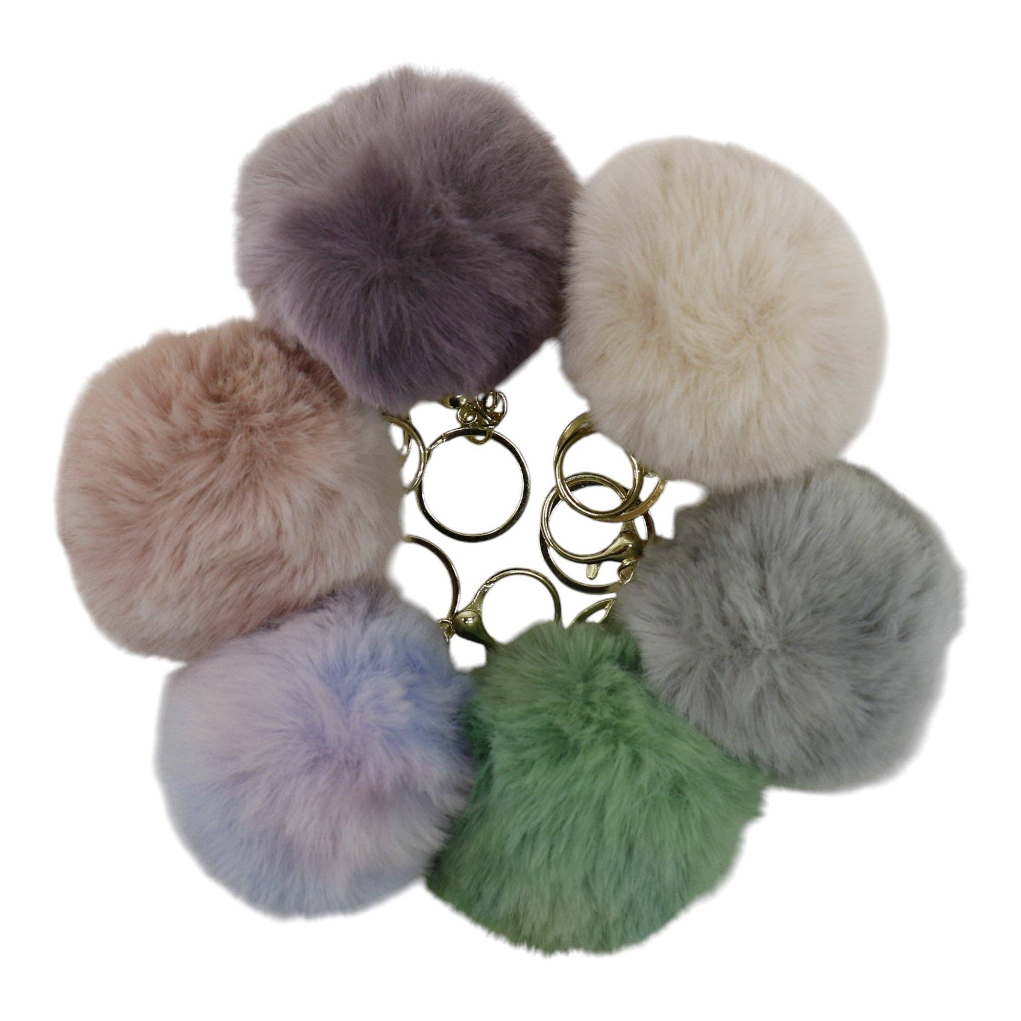 ASSORTI Porte-clés pompon KC0428-1 (lot de 12) en vente sur Faire9