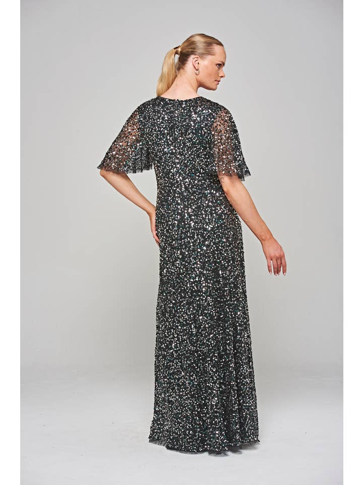 Dana Black Sequin Maxi Dress for wholesale on Faire3