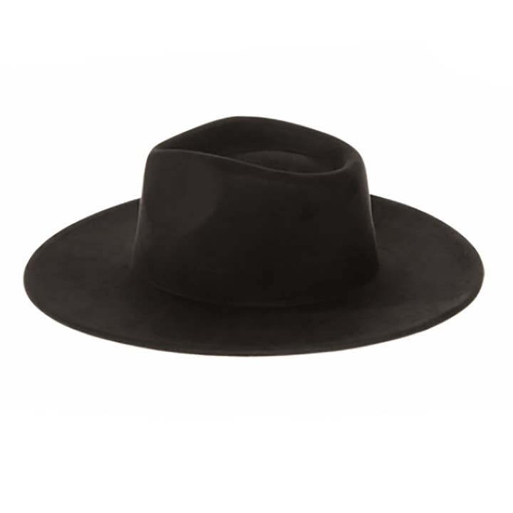 AdornWise - Wholesale Fedora - Women's - Vegan Suede Wide Brim Rancher Hat2