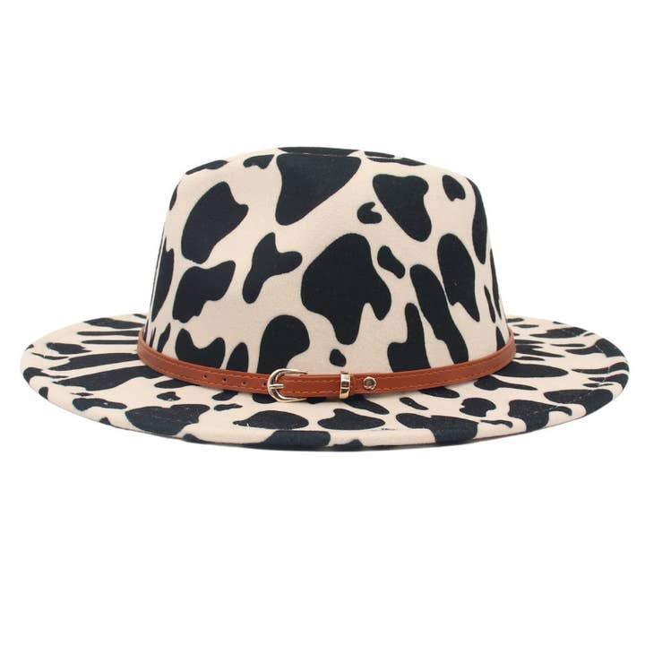 HIDDENBRAND - Wholesale Fedora - Women's - Graffiti top hat cow hat brim felt hat party3