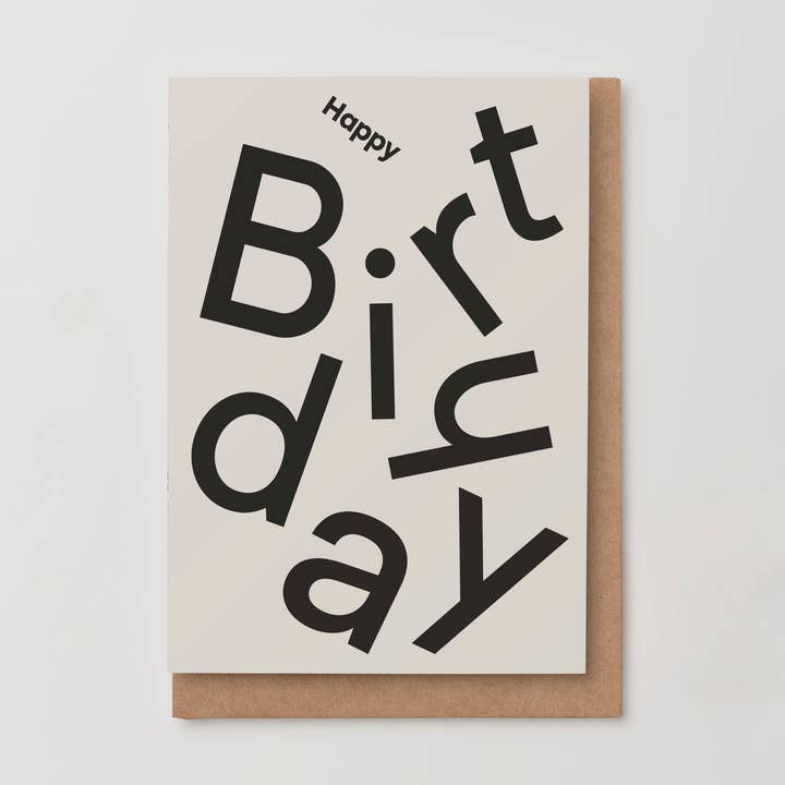 Kinshipped - Wholesale Birthday Card - TYPE HAPPY BIRTHDAY CARD0