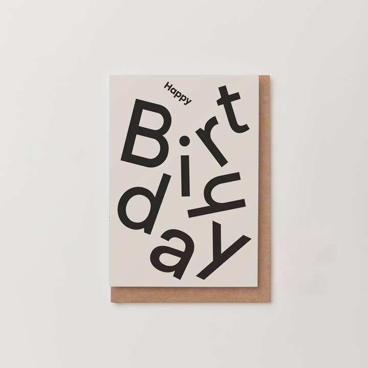 TYPE HAPPY BIRTHDAY CARD for wholesale by Kinshipped