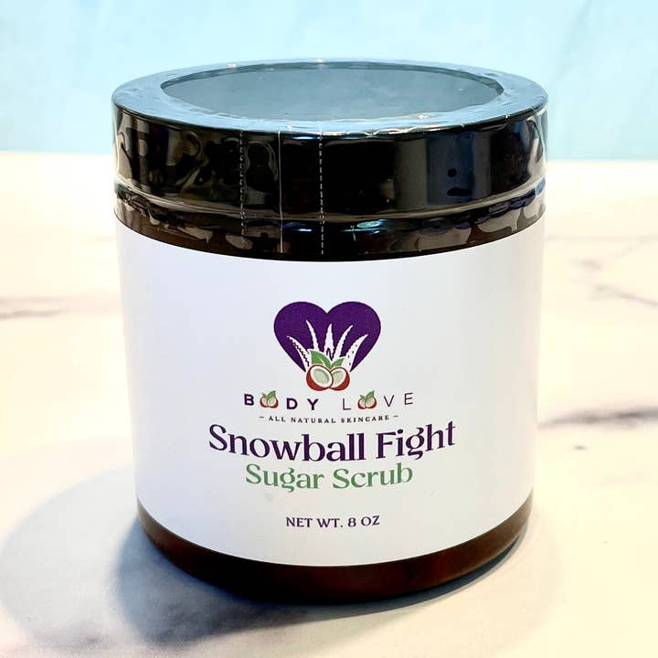 Snowball Fight Sugar Scrub for wholesale by Body Love