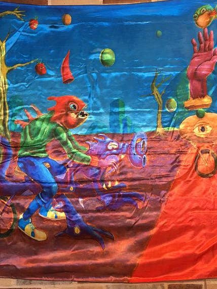 Bicyle Day Tapestry Art By Poskeone For Enlighten Clothing Co. for wholesale by Enlighten