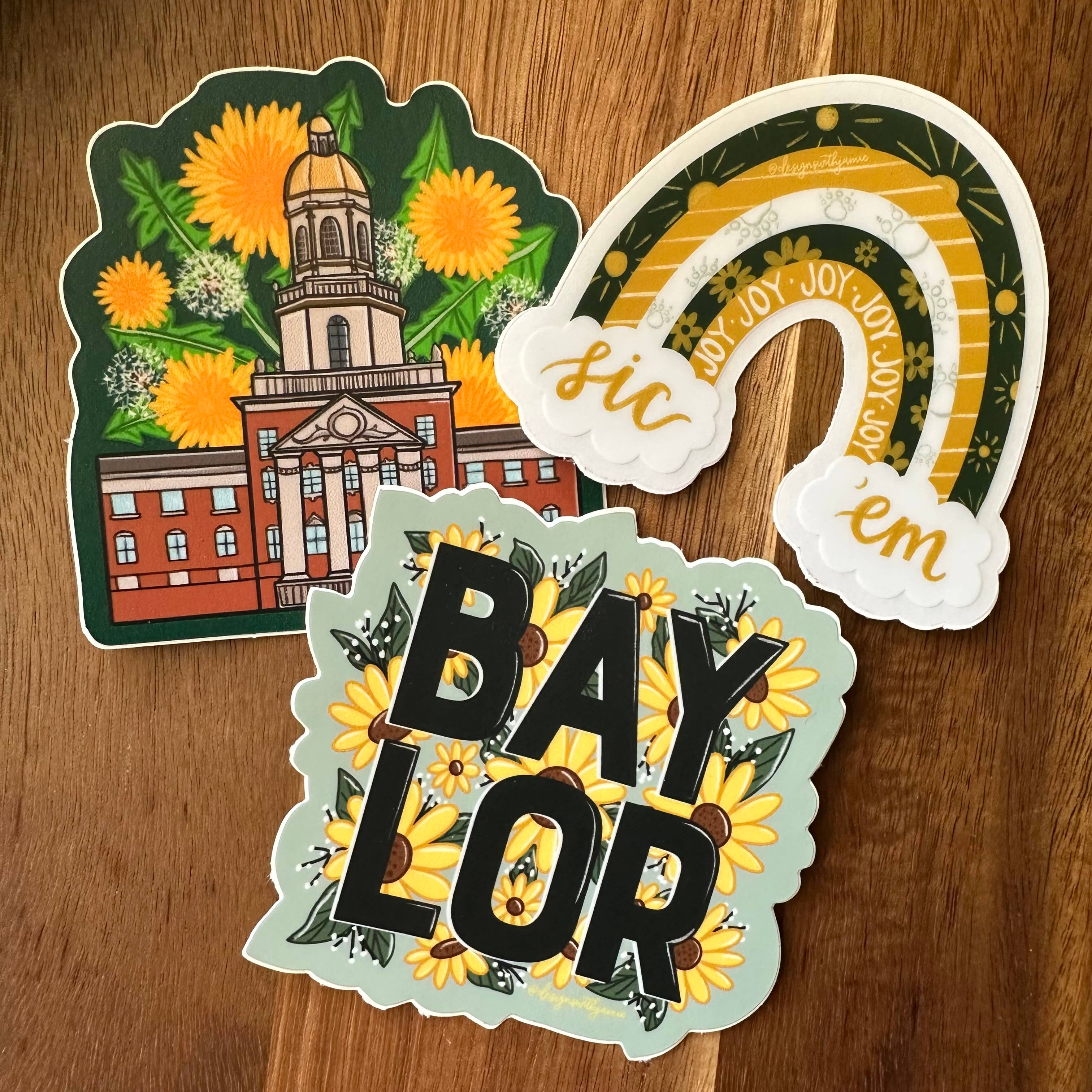 Designs with Jamie – wholesale Klistermärke – Sic 'Em Bears Baylor klar klistermärke3