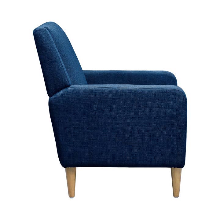 Olliix - Wholesale Chair - Minimalist Upholstered Denim Blue Accent Armchair