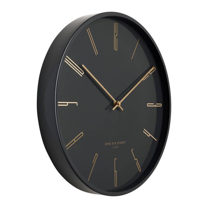 Horloge murale silencieuse gris anthracite Maya 40 cm pour la vente par One Six Eight London by PS Home and Living