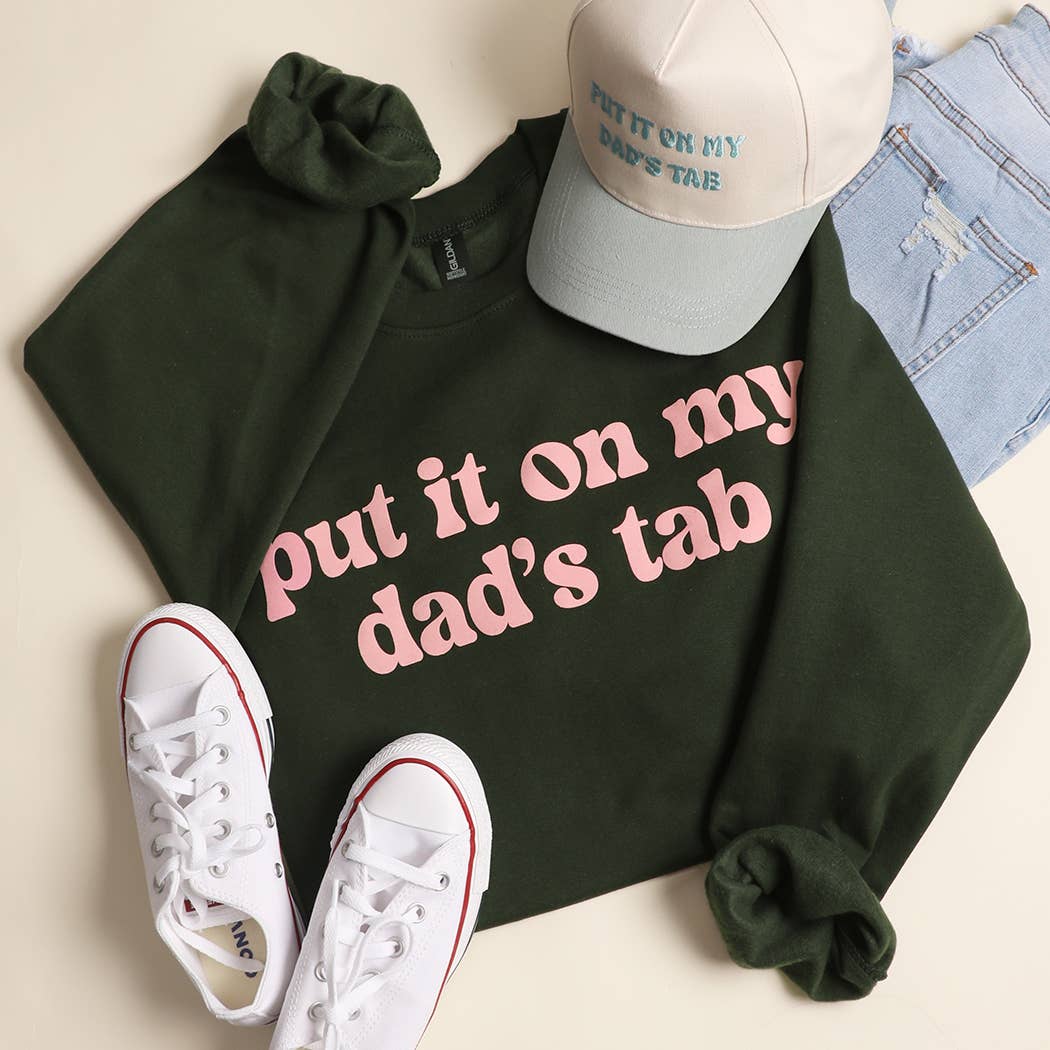 Fashion City - Wholesale Graphic Sweatshirt - Unisex - PUT IT ON MY DAD'S TAB MIDWEIGHT Crewneck Sweatshirt2