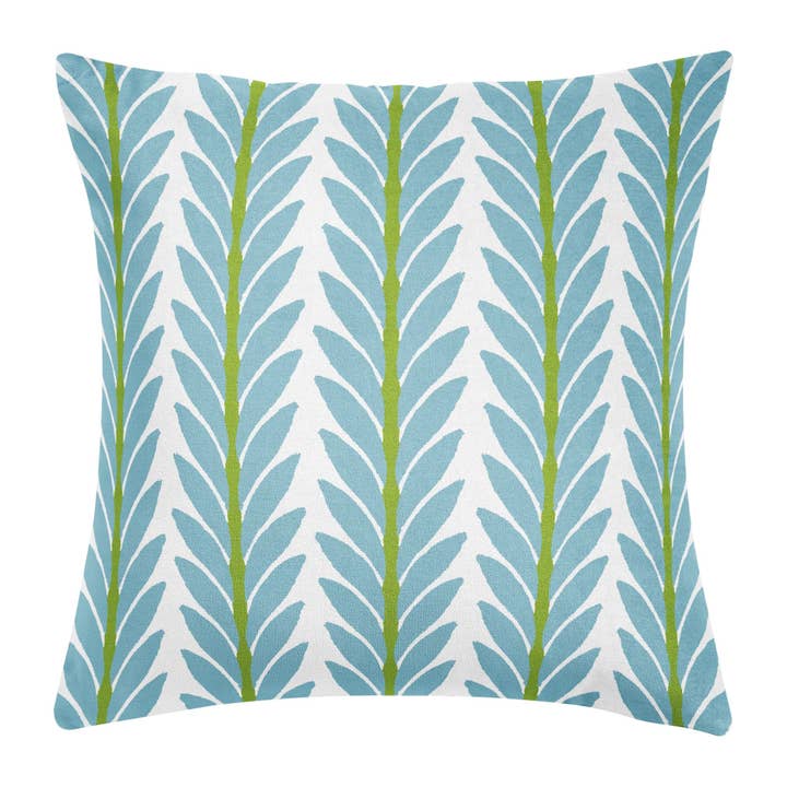 Frond French Blue Decorative Pillow for wholesale by Laura Park Designs