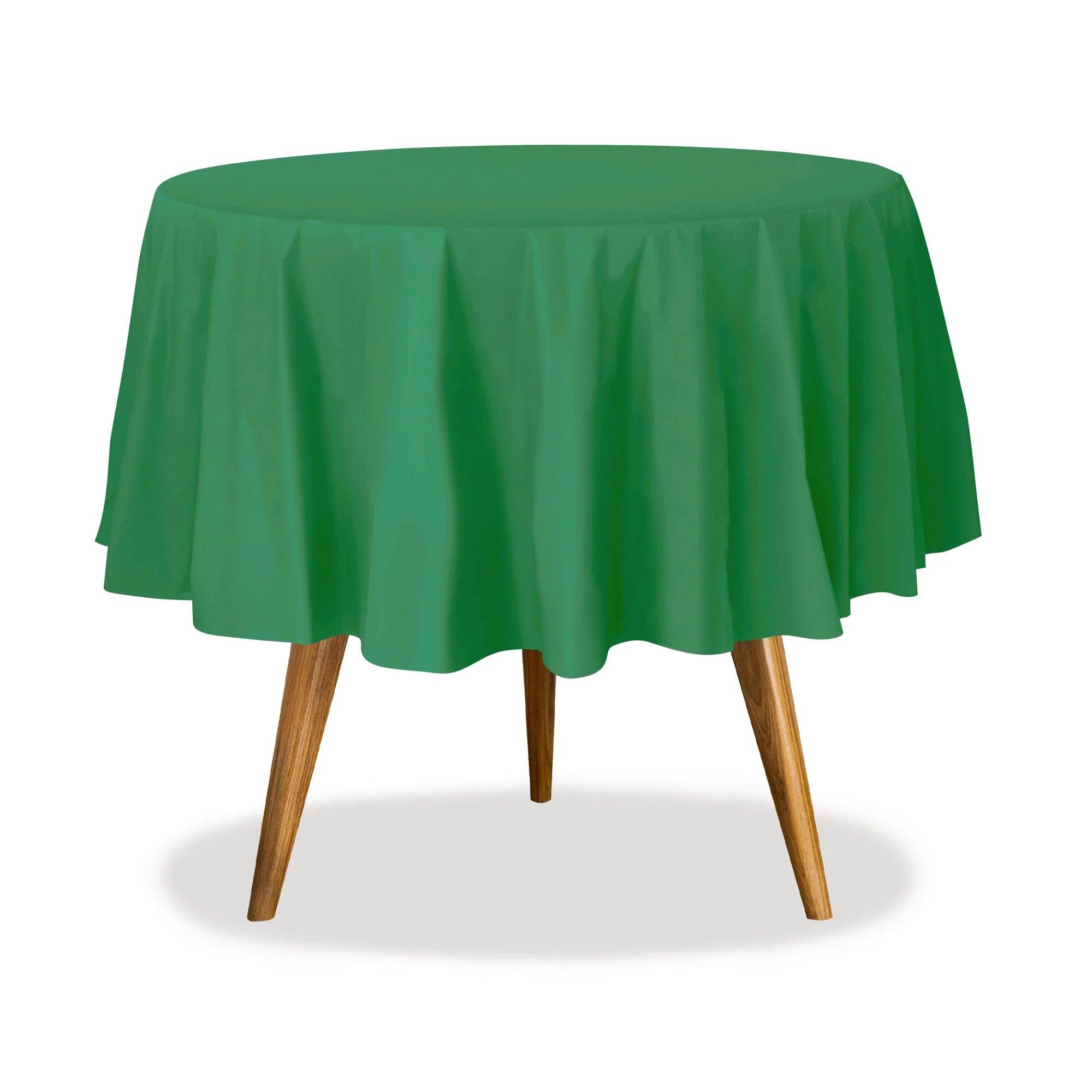 EcoQuality - Wholesale Tablecloth - 84" Round Tablecover – Stylish Disposable in Vibrant Colors1