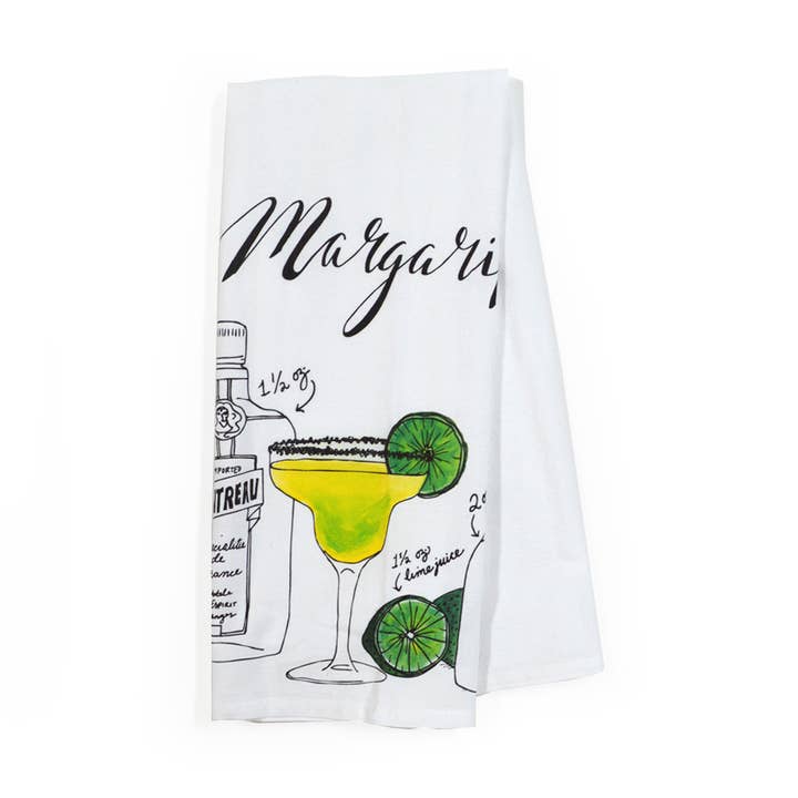 Margarita Cocktail Tea Towel for wholesale by Wild Ink Press