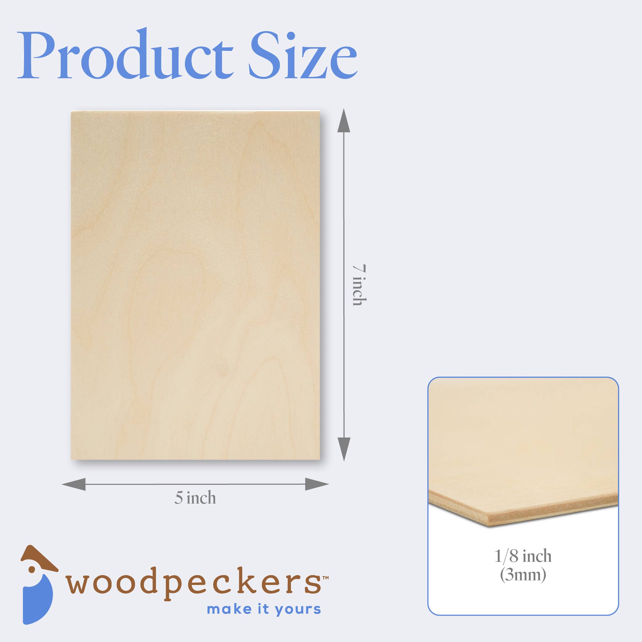 Woodpeckers Crafts - Wholesale DIY Craft Kit - Baltic Birch Plywood (Choose Your Size)18
