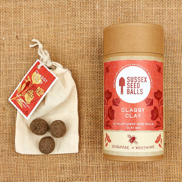 Tube of 10 Clay-Suited Seed Balls for wholesale by Sussex Seed Balls