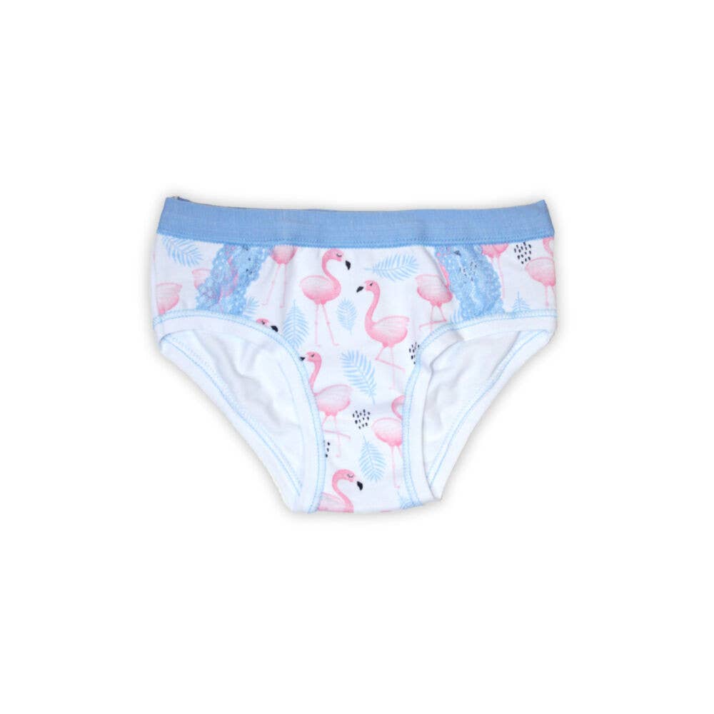 Evidence – Capa de roupa interior/fralda - Bebé por atacado – Cuecas de Algodão para Meninas Flamingo Algodão Jersey Branco-Azul Claro0