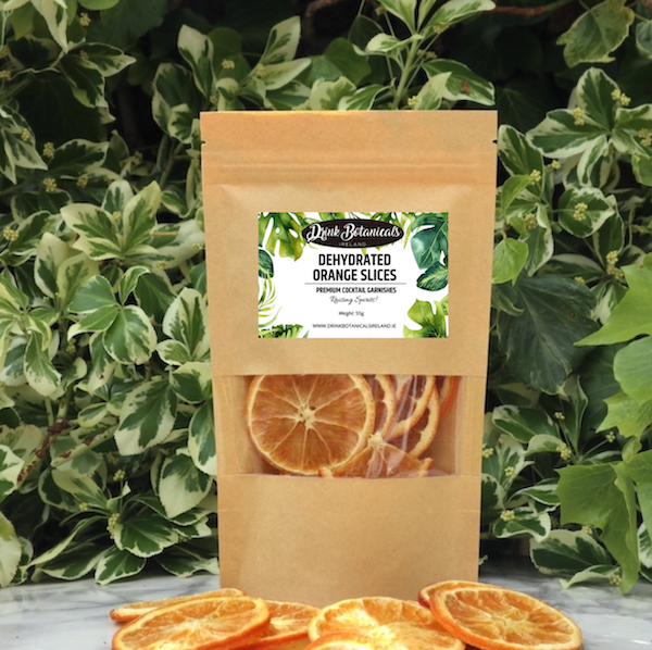 Drink Botanicals Ireland - Wholesale Dried/Dehydrated Fruit - Dehydrated Dried Orange Wheel Slices 55G -Cocktail Garnish1