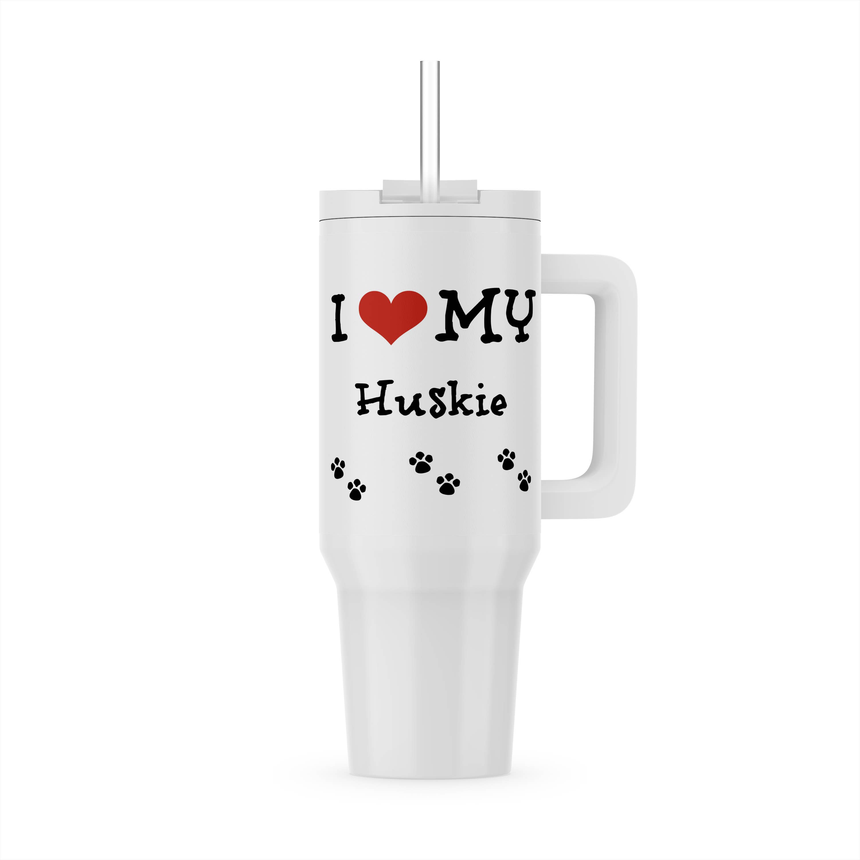 3dRose - Wholesale Insulated Mug/Tumbler - 3dRose, I Love My - Huskie, Tumbler5