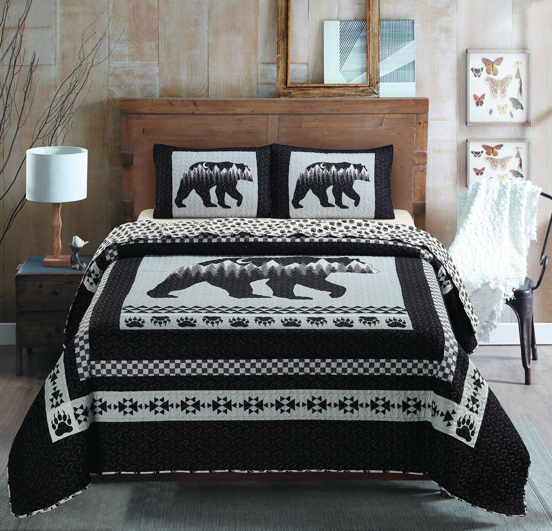 Duke Imports - Wholesale Bedding Set - "Moon Bear" Designer Microfiber Quilt Set1