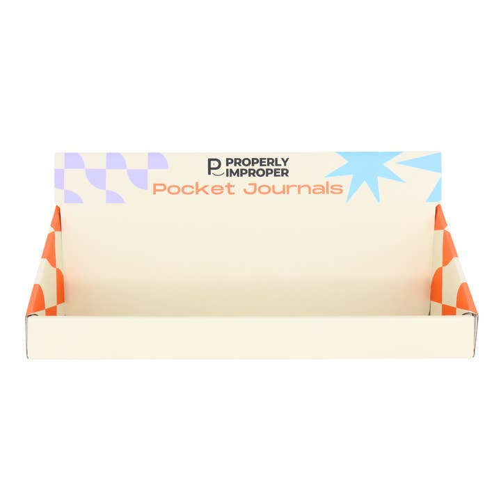 Espositore per Taccuini Tascabili (Gratuito con Ordine Qualificante) per la vendita all'ingrosso da parte di Properly Improper