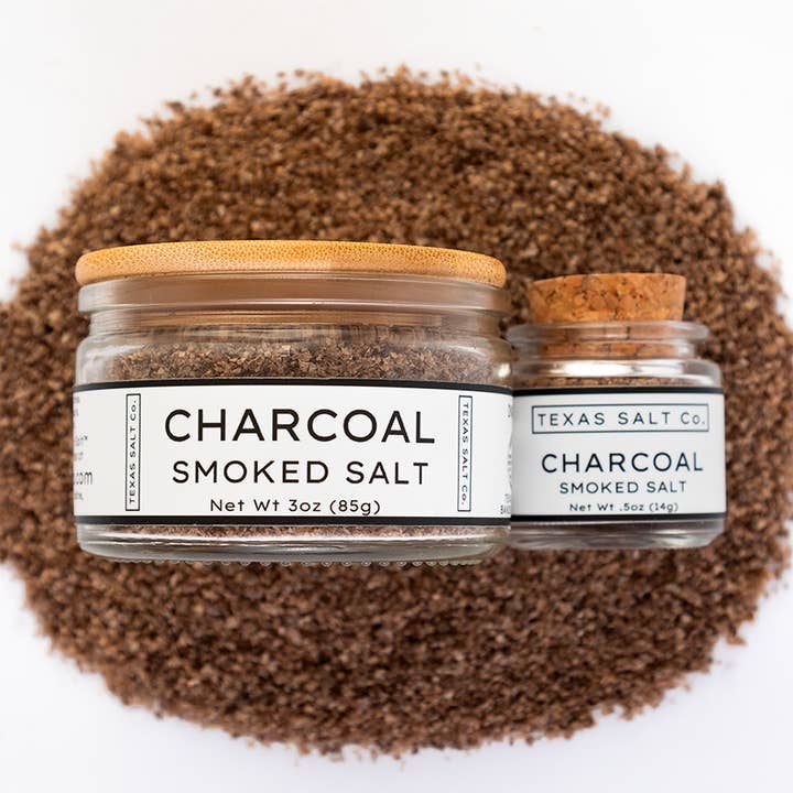 Sel fumé au charbon de bois pour la vente par Texas Salt Co