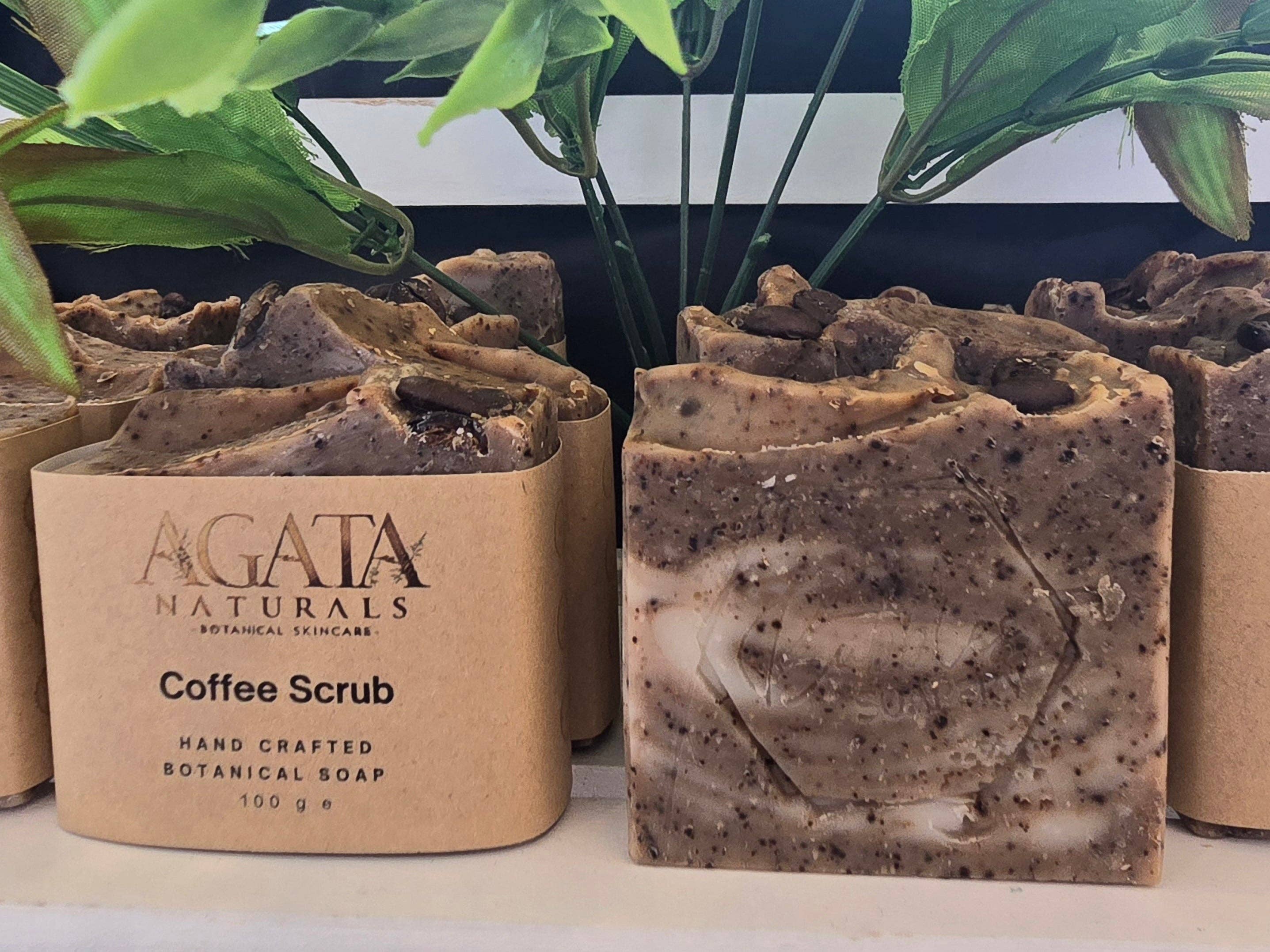 Agata Naturals Ltd – wholesale Bar Soap – Coffee Scrub Soap – Exfoliating Handmade Bar with Coconut Oil & Shea Butter0