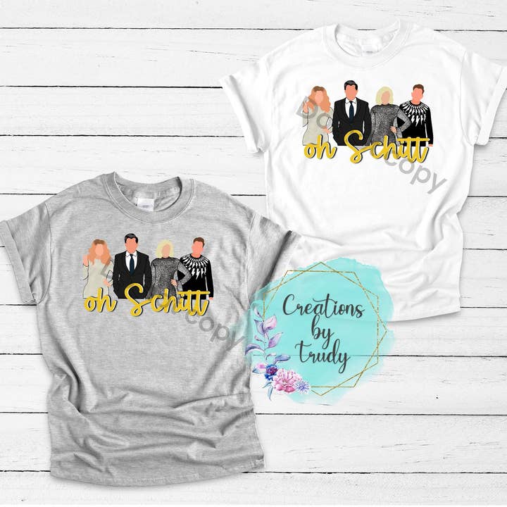 Creations by Trudy - Wholesale T-Shirt (Graphic) - Women's - Oh, Schitt, Schitts Creek Characters- T Shirt0