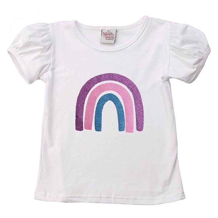 Sparkle Sisters by Couture Clips - Wholesale T-Shirt - Kids - Over the Rainbow Puff Tee