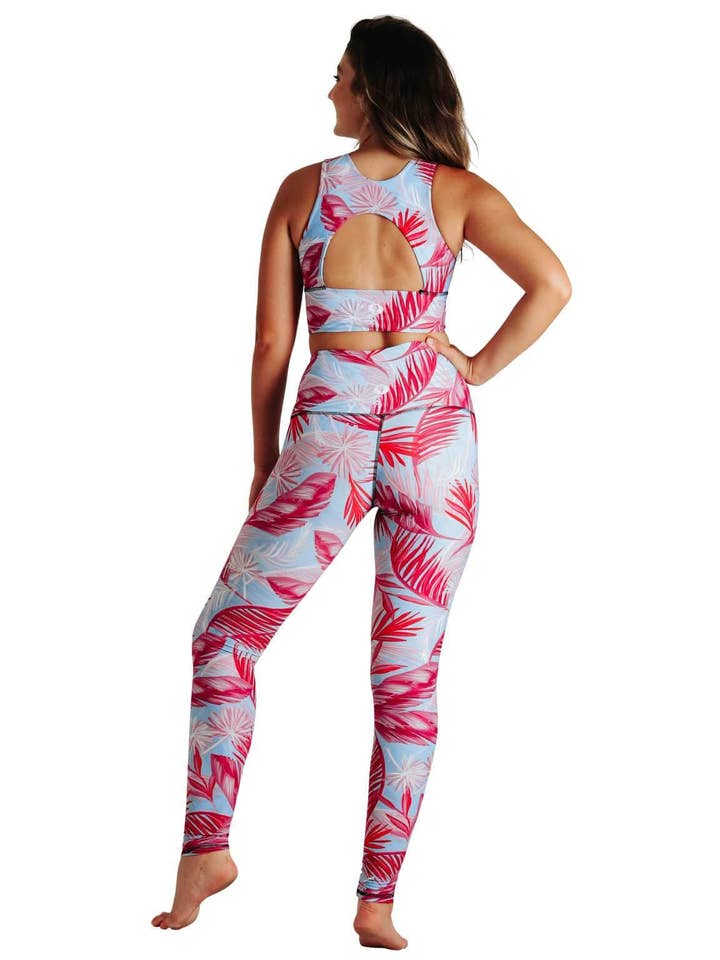 Yoga Democracy - Wholesale Athletic/Lounge Leggings - Women's - Hot Tropic Printed Yoga Leggings1