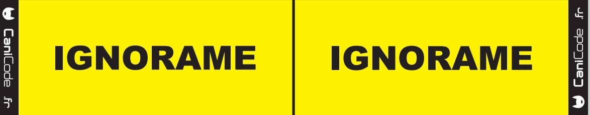 AniCode - Wholesale Pet Collar Charm - Dog - Scratch front/back CaniCode® IGNORE ME2