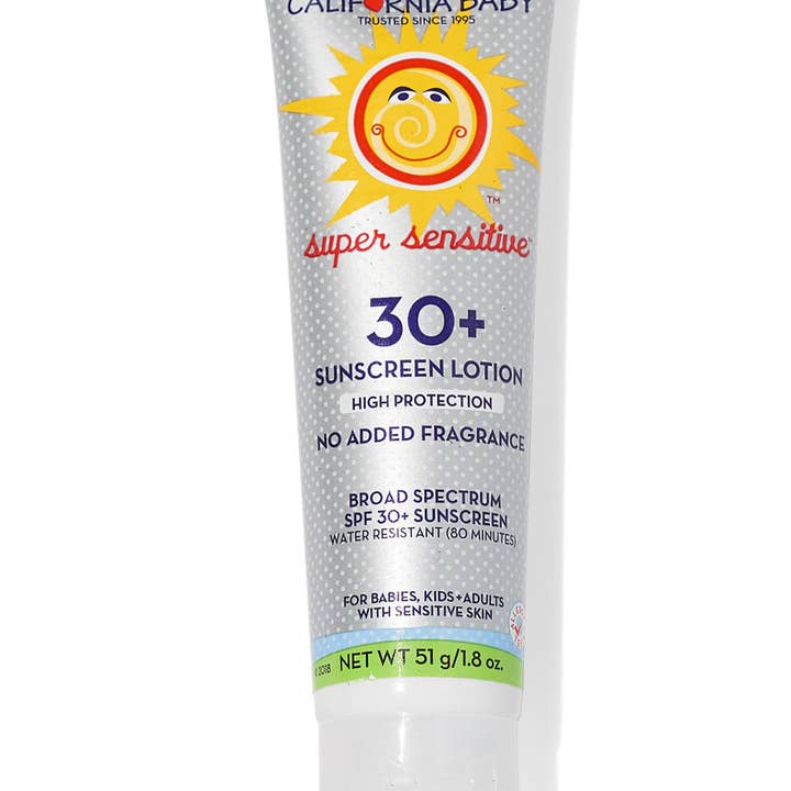 California Baby - Wholesale Sunscreen - (No Fragrance) Super Sensitive™ Broad Spectrum SPF 30+ Sunscreen