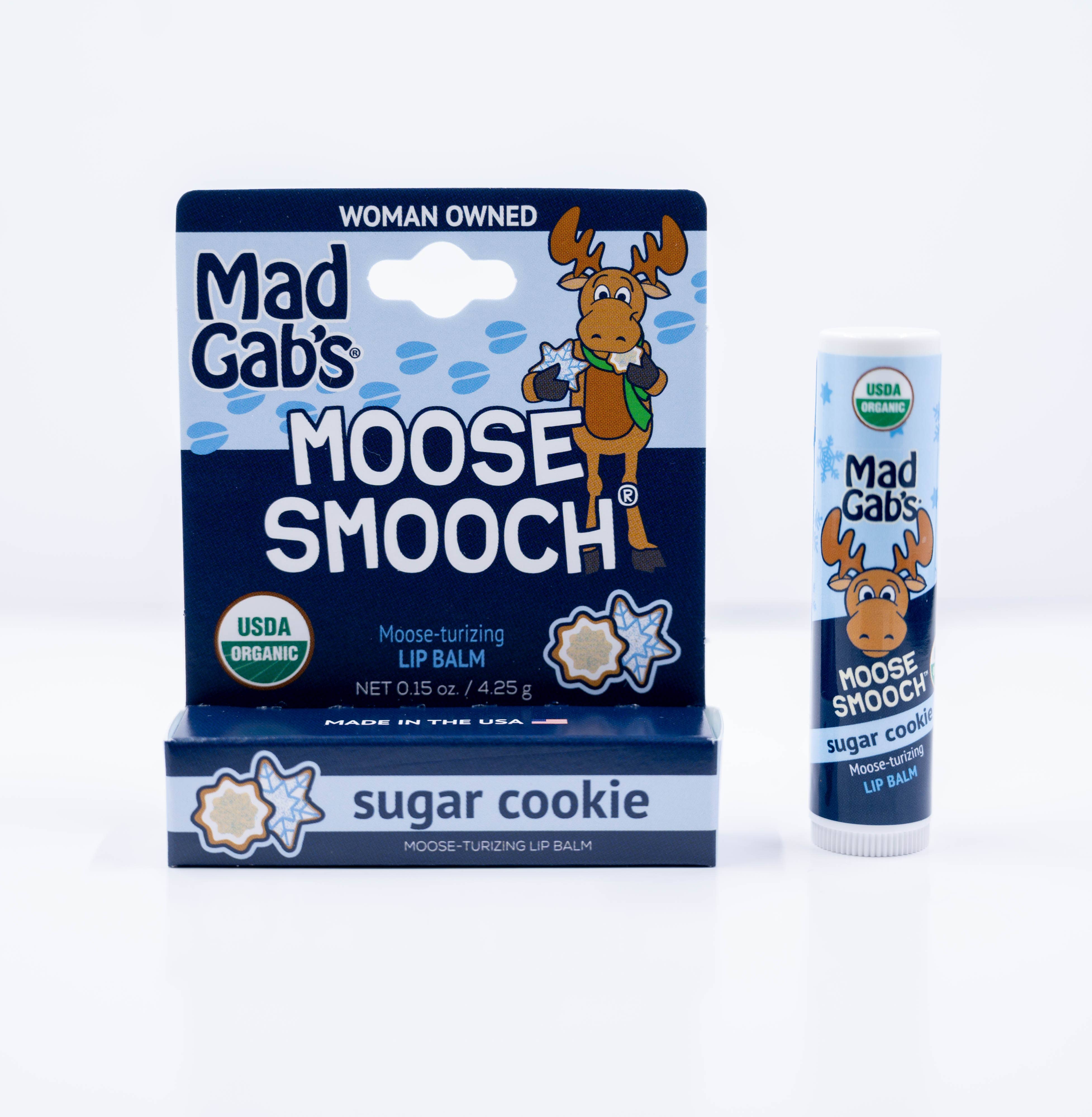 Mad Gab's - Wholesale Lip Balm - Organic Holiday Moose Smooch Hangable Single Peg2
