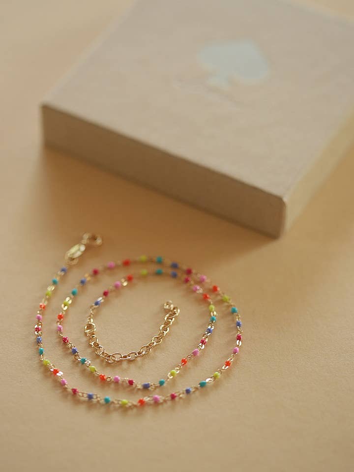 Bonte parelketting "Lumi" voor wholesale door Pikfine eGbR