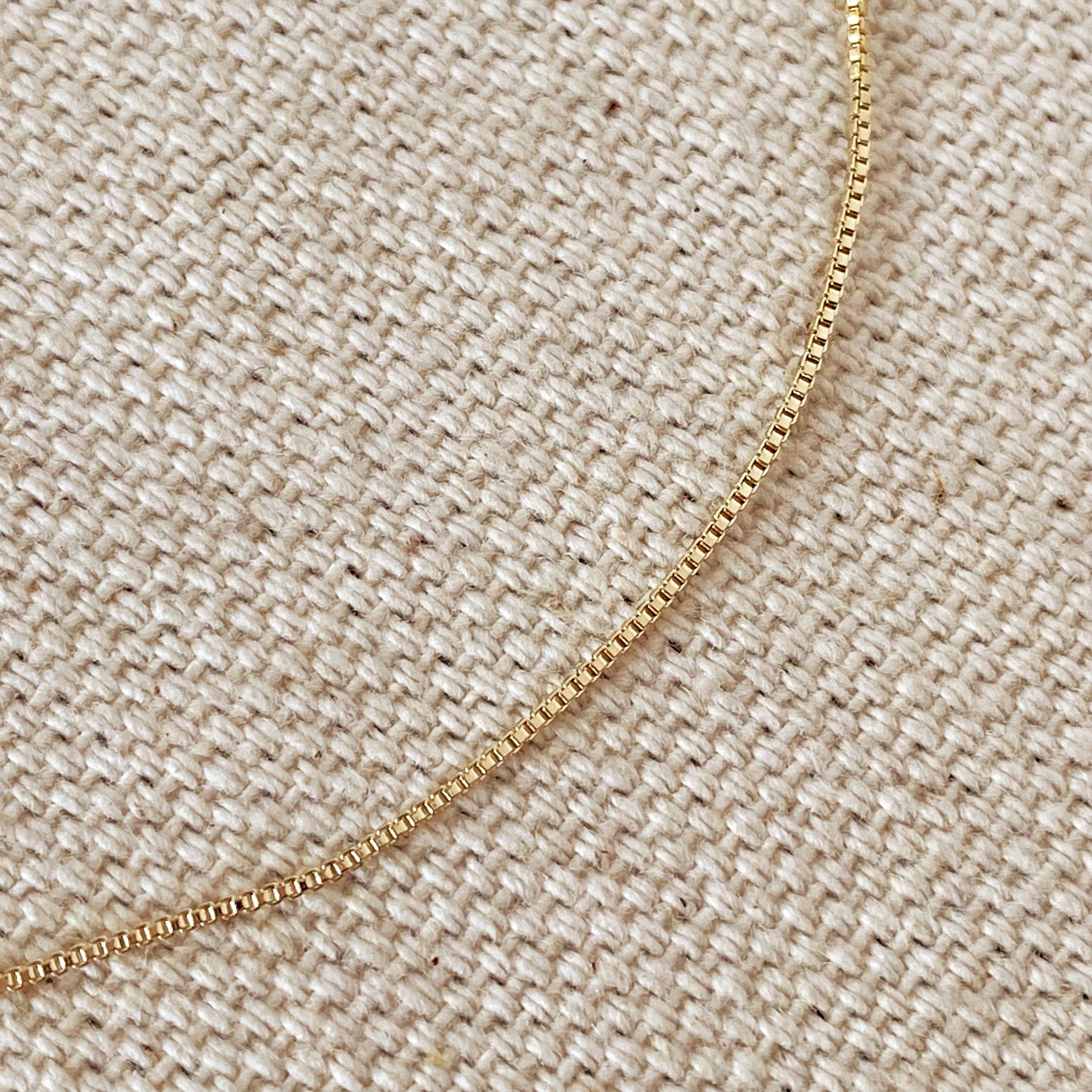 GoldFi - Wholesale Anklet - 18k Gold Filled 0.5mm Box Chain Anklet2