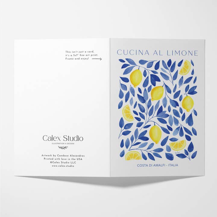 Calex Studio - Wholesale Everyday Greeting Card - Italian Lemon Kitchen - Blank Greeting Card1