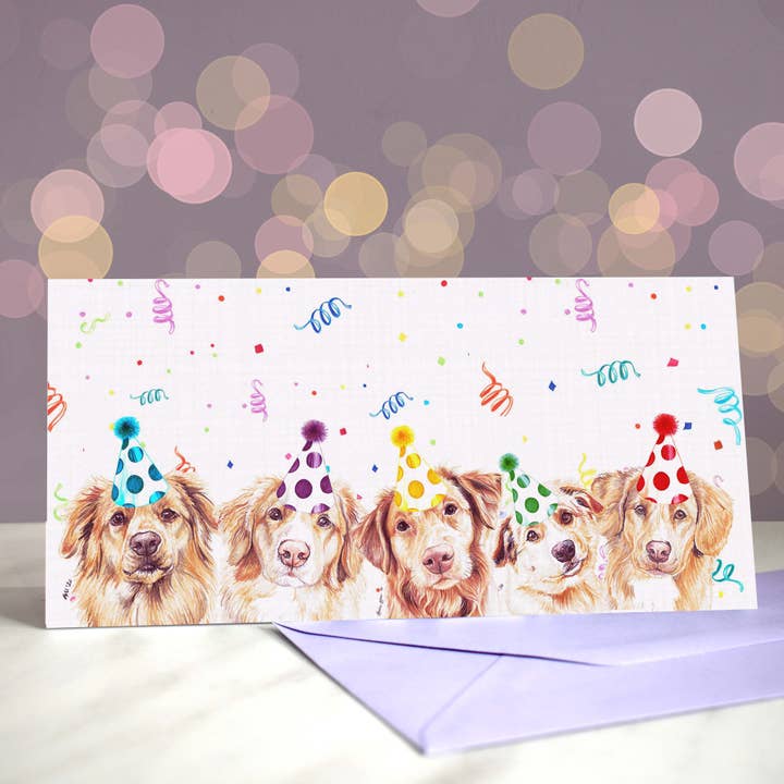 Nova Scotia Duck Tolling Retriever - Verjaardagswenskaart voor wholesale door Amber Marie Studio