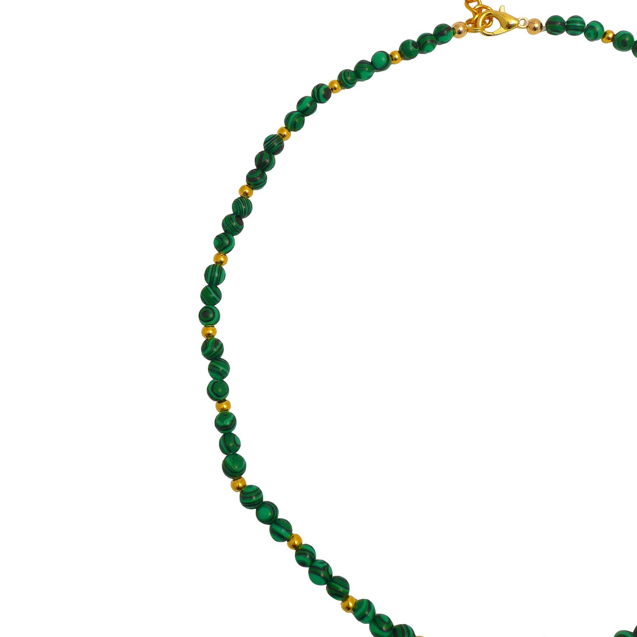 Lotusfeet – wholesale Beaded/pearl necklace – MB211 Malachite Green2
