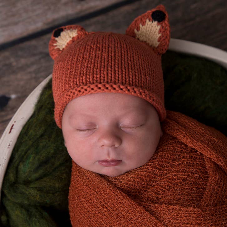 Huggalugs - Wholesale Newborn/Knit Hat - Baby - Newborn Baby Fox Beanie Hat3