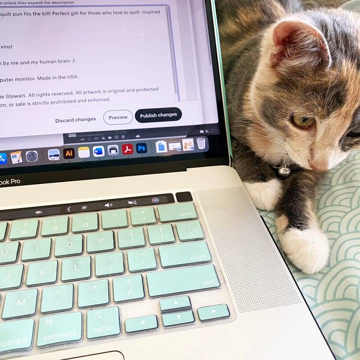 Kiss and Punch - Wholesale Sticker - NEW! 3 Inch Funny Cute Quilty Cat Pun Diecut Vinyl Sticker 1