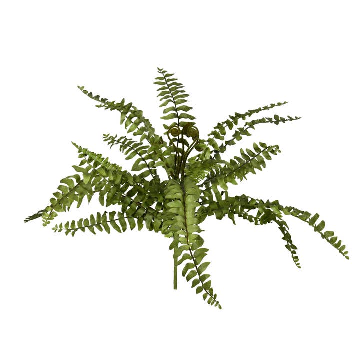 Vickerman 17" Artificial Green Boston Fern Bush. for wholesale on Faire