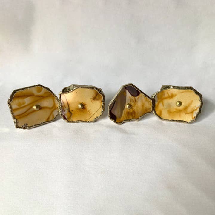 Set of 6 Mookaite Gemstone/Agate Classic Vintage Finish Cabinet Drawer Pull Wardrobe Dresser Interior Decorative Handle for wholesale by The Tangerine Store