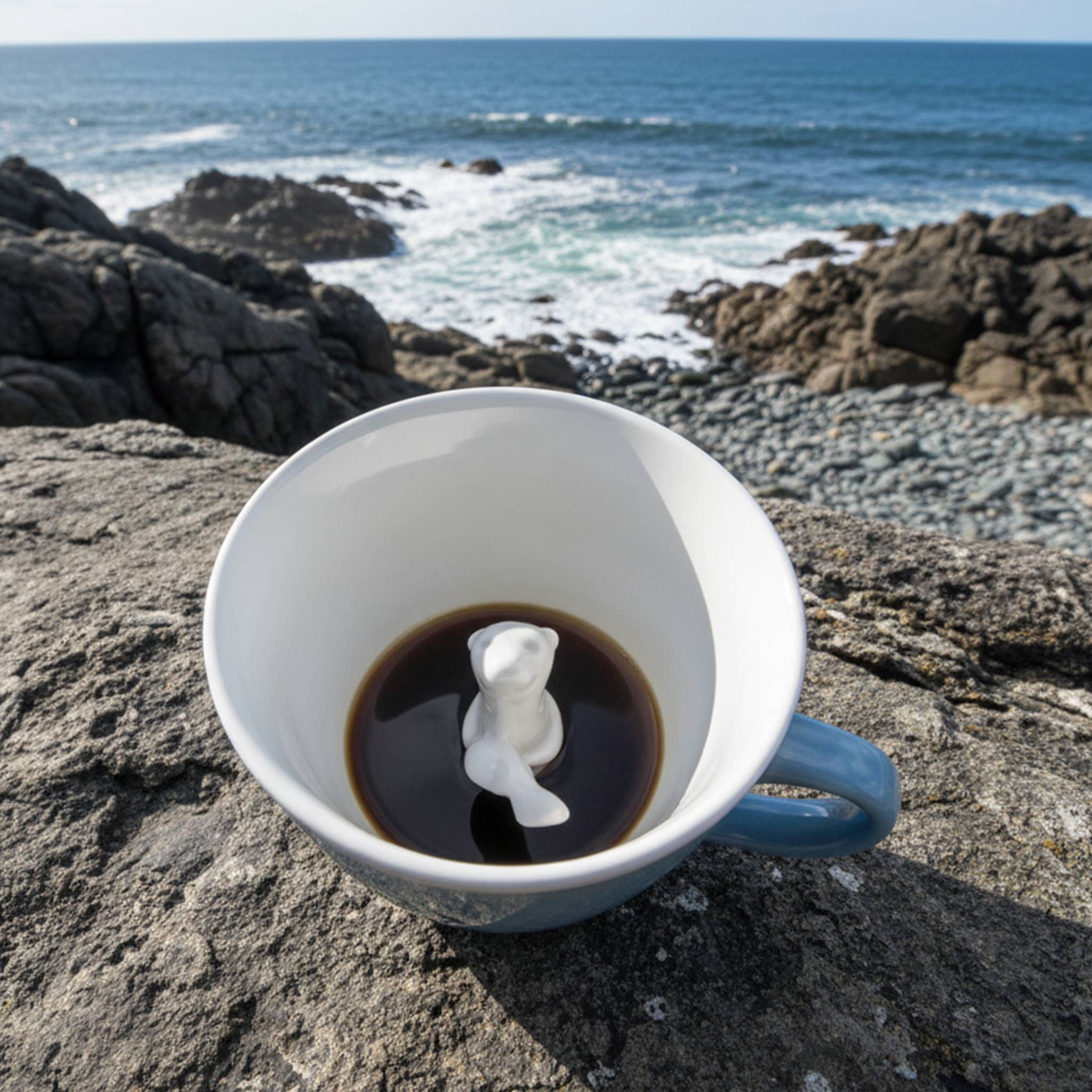 Sea Otter | Ceramic Surprise Mug Gift (11 oz. Pale Blue) for wholesale on Faire5