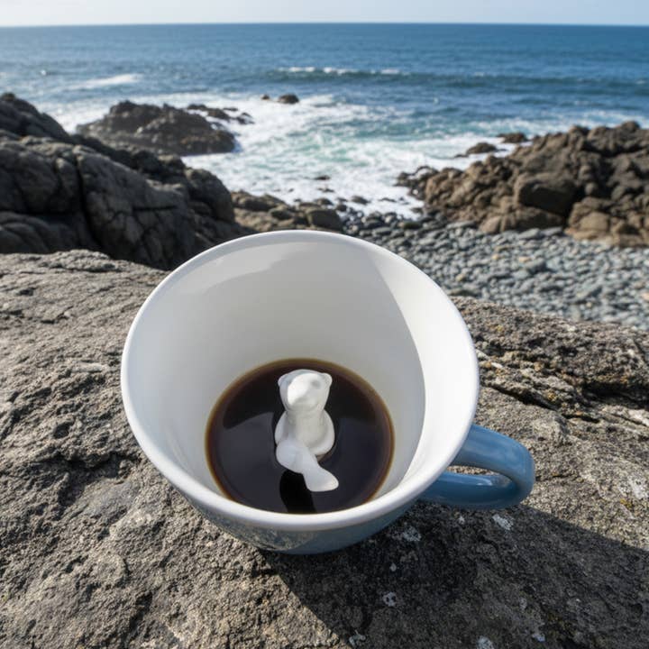 Sea Otter | Ceramic Surprise Mug Gift (11 oz. Pale Blue) for wholesale on Faire5