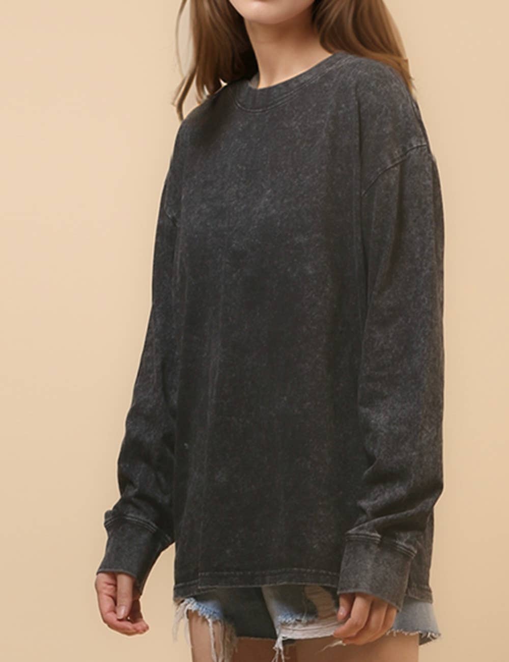 Sweetkama – wholesale Sweatshirt – Women's – Ladies Solid Color Crew Neck Sweatshirt SKT46522