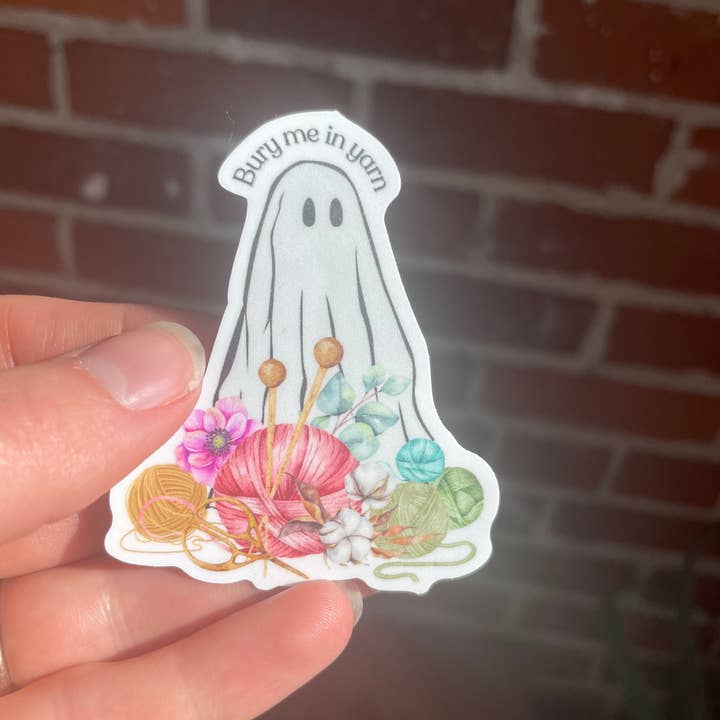 Tangled Up In Hue - Wholesale Sticker - Sticker - Bury Me in Yarn Ghostie5