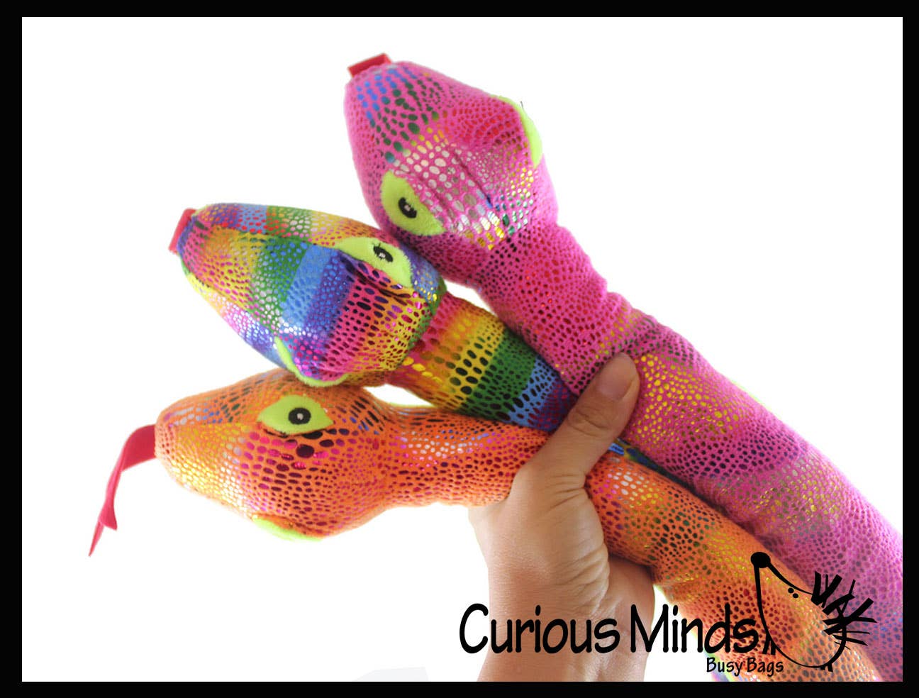 Curious Minds Toys - Venta al por mayor Peluche - Niños y bebés - 1 serpiente de peluche, 33 pulgadas, brillante, brillante, brillante, material1