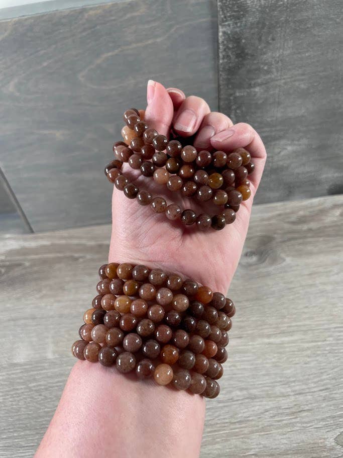 Keystone Crystals - Wholesale Beaded Bracelet - 8mm Round Gemstone Beaded Bracelets – Assorted Crystals Bulk45