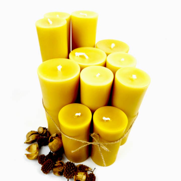 BEE Zero Waste - Vendita all'ingrosso Candele a colonna - Cera d'api - Candele pilastro