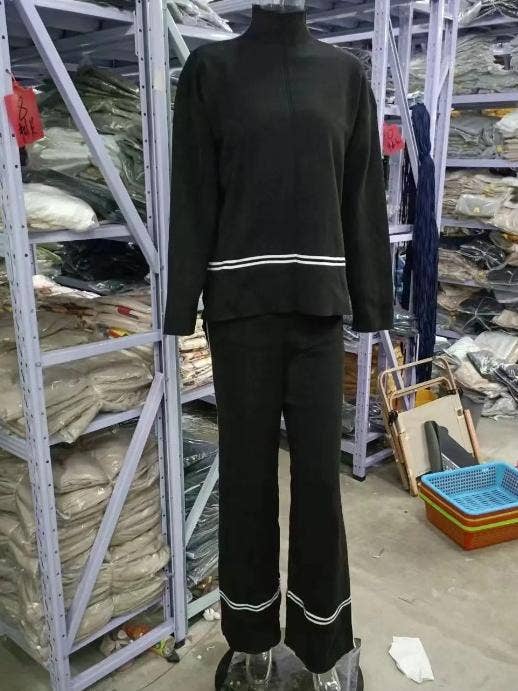 Slouchy sweater 8-point pants set knit set for wholesale by Rosa Clothing