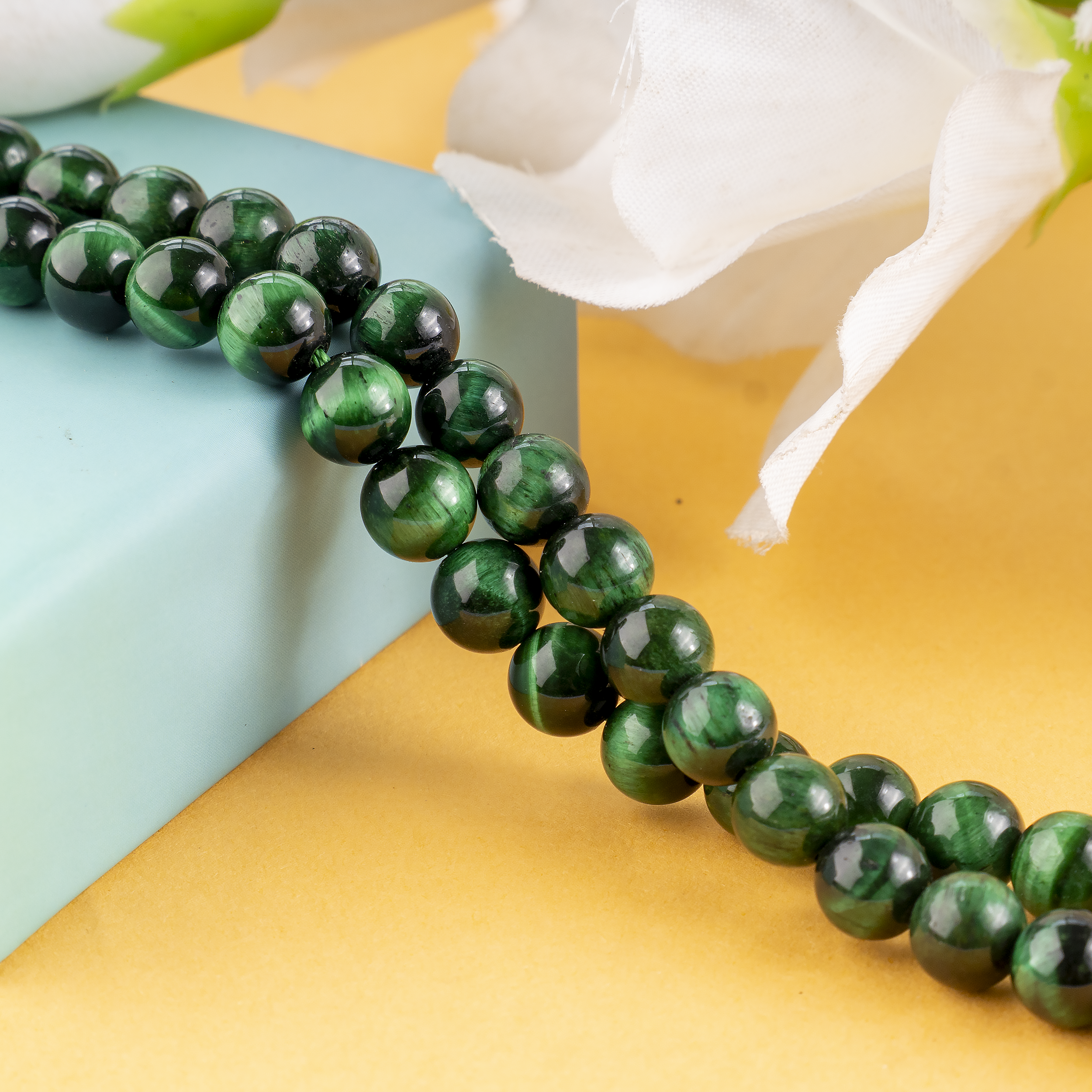 Soothing Crystals Beads - Vendita all'ingrosso Perline - Perle di Cristallo | Occhio di Tigre Verde | Perle di Pietra Guaritrice7